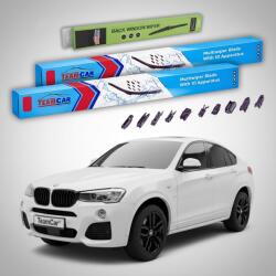 TeamCar Ștergătoare BMW X4 (F26) 2013-2018 | Set Față și Spate Flat Premium - TeamCar® (TC-X4F26-6550330FLP)