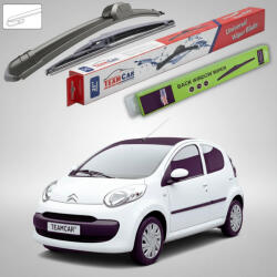 TeamCar Ștergătoare Citroën C1 Gen I B0 Hatchback 2005-2014 | Ștergător Față și Spate Flat - TeamCar® (TC-C1B0650300FL)