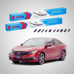TeamCar Ștergătoare Honda Civic XI FE Sedan 2021-prezent | Set Față Flat Premium - TeamCar® (TC-CIVICFE600475FLP)