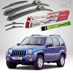 TeamCar Ștergătoare Jeep Cherokee KJ 2001-2007 | Set Față și Spate Flat - TeamCar® (TC-JEEPKJ-475275FL)