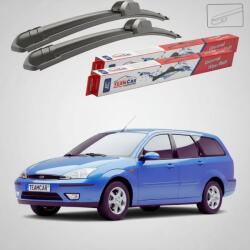 TeamCar Ștergătoare Ford Focus Gen I DNW Estate 1999-2004 | Set Față Flat - TeamCar® (TC-FOCUSDNWEST550475F)