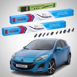 TeamCar Stergatoare Mazda 3 BL Hatchback 2009-2011 Set Fata si Spate Flat Premium TeamCar (TC-MZ3BLHB09FPSP)