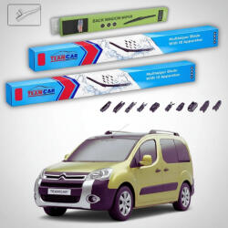 TeamCar Ștergătoare Citroën Berlingo Gen II (B9) MPV 2008-prezent | Set Față și Spate Flat Premium - TeamCar® (TC-BER2B650400350FLP)