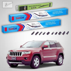 TeamCar Ștergătoare Jeep Grand Cherokee WK2 2010-2013 | Set Față și Spate Flat Premium - TeamCar® (TC-JEEPWK2-550300FLP)
