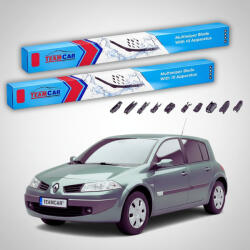 TeamCar Ștergătoare Renault Megane II Hatchback 2006-2008 | Set Față Flat Premium - TeamCar® (TC-MEGA2H2-6045FLP)