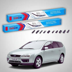 TeamCar Ștergătoare Ford Focus II DA Estate 2004-2007 | Set Față Flat Premium - TeamCar® (TC-FOCUSIIDAEST650425FP)