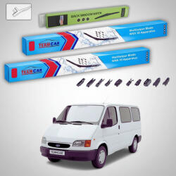 TeamCar Ștergătoare Ford Transit Tourneo Gen IV VE83 1994-2000 | Set Față și Spate Flat Premium - TeamCar® (TC-TTOURNEOIV-VE83550530340FLP)