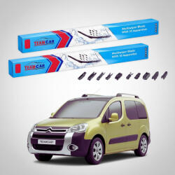TeamCar Ștergătoare Citroën Berlingo Gen II (B9) MPV 2008-prezent | Set Față Flat Premium - TeamCar® (TC-BER2B650400FLP)