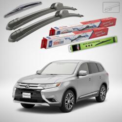 TeamCar Ștergătoare Mitsubishi Outlander III (GG/GF) 2012-2021 | Set Față și Spate Flat - TeamCar® (TC-OUTL3FS-300FL)
