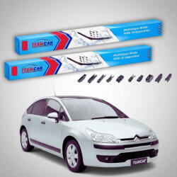 TeamCar Ștergătoare Citroën C4 Gen I LC Hatchback 2004-2010 | Set Față Flat Premium - TeamCar® (TC-C4LC700600FLP)
