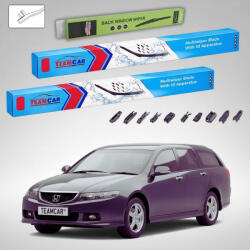 TeamCar Ștergătoare Honda Accord Gen VII Tourer (CM) Estate 2003-2008 | Set Față și Spate Flat Premium - TeamCar® (TC-ACCVIIT6504300FLP)