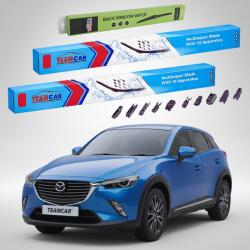 TeamCar Stergatoare Mazda CX-3 DK 2015-2018 Set Fata si Spate Flat Premium TeamCar (TC-MZCX3DK15FPSP)