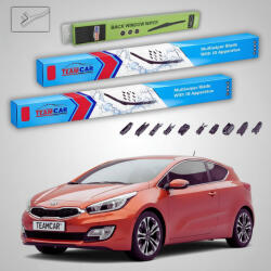 TeamCar Ștergătoare Kia Pro Ceed II JD 2013-prezent | Set Față și Spate Flat Premium - TeamCar® (TC-PC2-653530FLP)