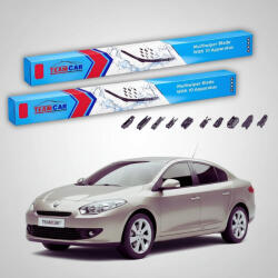 TeamCar Ștergătoare Renault Fluence Sedan 2009-prezent | Set Față Flat Premium - TeamCar® (TC-FLUEN1-6040FLP)