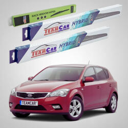 TeamCar Ștergătoare Kia Ceed I ED Facelift 2009-2012 | Set Față și Spate Hibrid - TeamCar® (TC-CEED1F-6004300HB)