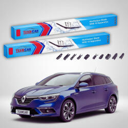 TeamCar Ștergătoare Renault Megane IV Grandtour Break 2015-2017 | Set Față Flat Premium - TeamCar® (TC-MEGA4B-6045FLP)