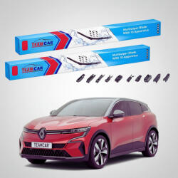 TeamCar Ștergătoare Renault Megane E-Tech SUV 2021-prezent | Set Față Flat Premium - TeamCar® (TC-MEGAET-6540FLP)