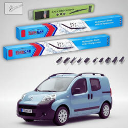 TeamCar Ștergătoare Citroën Nemo Van 2-Doors 2008-prezent | Set Față și Spate Flat Premium - TeamCar® (TC-NEMO2D-FS350FLP)