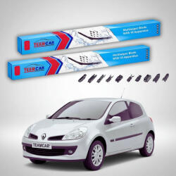 TeamCar Ștergătoare Renault Clio III Faza 1 Hatchback 2005-2007 | Set Față Flat Premium - TeamCar® (TC-CLIO3F1-6040FP)