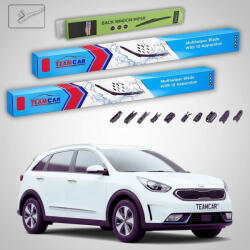 TeamCar Ștergătoare Kia Niro I/II DE/SG2 SUV 2016-prezent | Set Față și Spate Flat Premium - TeamCar® (TC-NIROI-654030FLP)