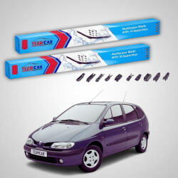 TeamCar Ștergătoare Renault Megane Scenic I MPV 1996-2001 | Set Față Flat Premium - TeamCar® (TC-SCEN1M-6040FLP)
