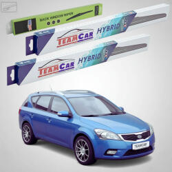 TeamCar Ștergătoare Kia Ceed I SW Facelift ED 2009-2012 | Set Față și Spate Hibrid - TeamCar® (TC-C1SWF-604535HB)