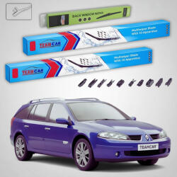 TeamCar Ștergătoare Renault Laguna II Grandtour Break 2001-2007 | Set Față și Spate Flat Premium - TeamCar® (TC-LAGU2B-605035FLP)