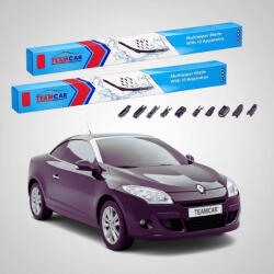 TeamCar Ștergătoare Renault Megane III CC Cabriolet 2010-prezent | Set Față Flat Premium - TeamCar® (TC-MEGA3CC-6040FLP)
