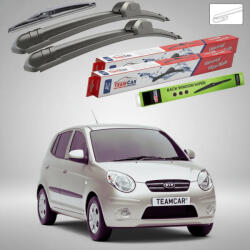TeamCar Ștergătoare Kia Picanto I BA Hatchback 2004-2011 | Set Față și Spate Flat - TeamCar® (TC-PICANTOI-554030FL)