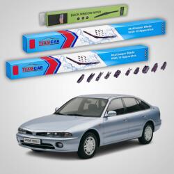 TeamCar Ștergătoare Mitsubishi Galant V Hatchback (E5_A, E7_A, E8_A) 1992-1996 | Set Față și Spate Flat Premium - TeamCar® (TC-GAL5HBFSFP)