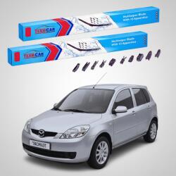 TeamCar Ștergătoare Mazda 2 DY Facelift 2005-2007 | Set Față Flat Premium - TeamCar® (TC-MZ2DYFL05600400FP)