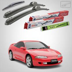 TeamCar Ștergătoare Mitsubishi Eclipse II (D31A, D32A) 1995-1999 | Set Față și Spate Flat - TeamCar® (TC-ECLIPS2FS-FL)