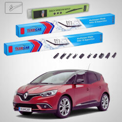 TeamCar Ștergătoare Renault Scenic IV 2016-2022 | Set Față și Spate Flat Premium - TeamCar® (TC-SCEN4-807028FLP)