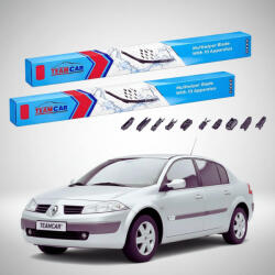 TeamCar Ștergătoare Renault Megane II Sedan 2002-2006 | Set Față Flat Premium - TeamCar® (TC-MEGA2S1-6045FLP)