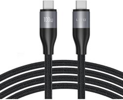 Lito Cablu de Date Type-C la Type-C, Fast Charging, 480 Mbps, 100W, 2m - Lito (LD25CC) - Grey (KF2350822) - vexio
