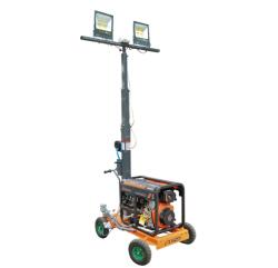 Breckner Germany Turn de iluminat LED mobil, telescopic 4x200W 4.5KW inaltime 1800-4800mm cu generator diesel (DISGK54)