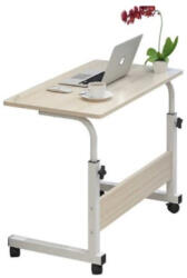 EMC ONSHOP Masa Universala EMC ONSHOP®, Inaltime Reglabila, Cu Roti Blocabile, Ideal pt Laptop, Scris, Servit Mancarea, 60x40 cm, Crem (ML-50-34) Masa de cafea