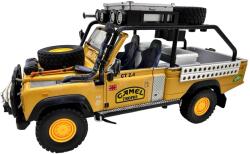 Jinlifang Machetă Land Rover Defender Camel Trophy 1: 24 cu accesorii sunet lumini claxon și capotă funcțională (JPT)