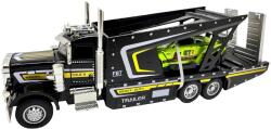 Alloy Macheta metal si plastic Camion transportor auto cu mașinuță sport 1: 43 rampă lumini și sunete (JPT)