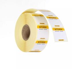 HENDI Etichete HENDI pentru marcarea alimentelor, ușor de îndepărtat, 1000 bucăți pe rolă, 25 × 25 mm, galbene
