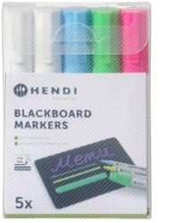 HENDI Markere HENDI pentru table albe cu vârf subțire, 5 bucăți, colorate