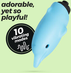 Crushious Mini vibrátor Crushious - Dolphin, kék