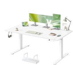VASAGLE Birou electric reglabil pe inaltime, VASAGLE, 160 x 72-120 x 80 cm, alb (LSD146WZ02) Masa de cafea
