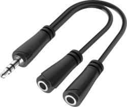 Hama Audio Splitter, 3.5 mm Jack Plug - 2 x 3.5 mm Jack Socket, Stereo (00200349)