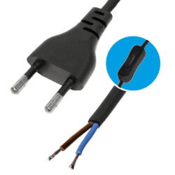 Somogyi Elektronic Cablu de retea cu intrerupator, 2 m, negru (N 2K-2/BK)