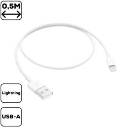Apple Lightning USB kábel, 0, 5 m, Fehér (ME291ZM/A)