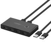 UGREEN 30767 USB 2.0 KVM Switch 2x4 - Fekete 30767