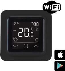 Falcon U-HEAT WiFi Control Touch szobatermosztát padlóhőmérséklet érzékelővel - elektromos padlófűtéshez (fekete) (411010500C16B)