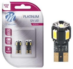 m-tech , LB804WW T10 Led Izzó, Meleg Fehér, 12V W5W (72LB804WW)