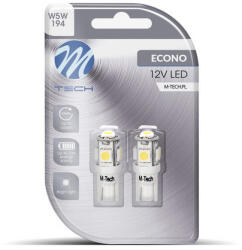m-tech , LB054W T10 Led Izzó, Fehér, 12V W5W (72LB054W)